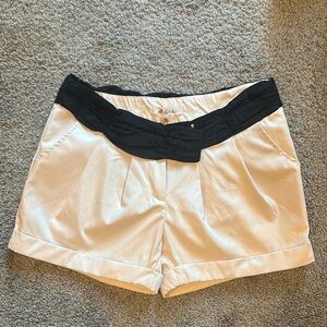 Elegant Black and White Women's Shorts
